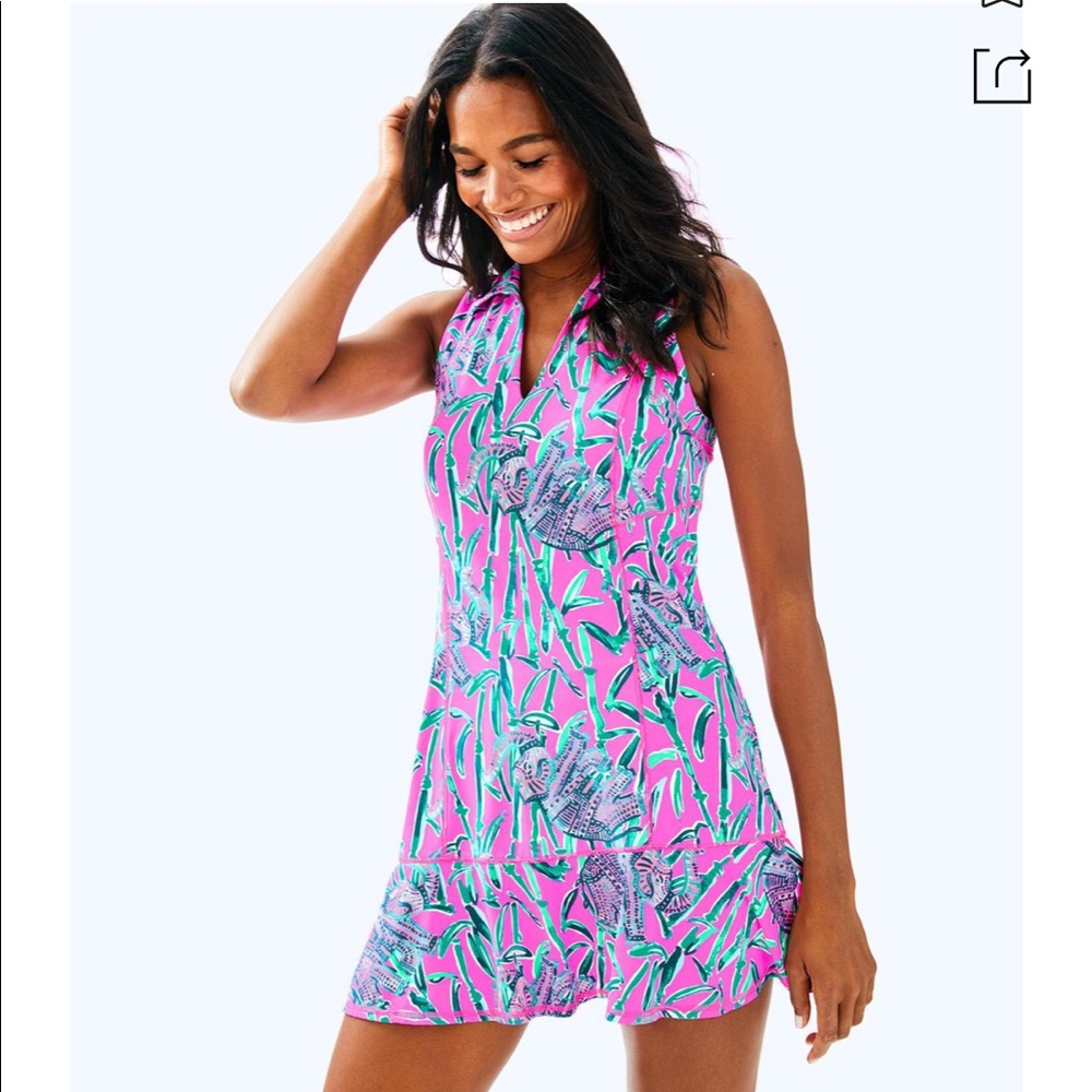 Lilly Pulitzer Pink Elephant Print Tennis Dress